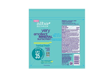 Can Label (Al0040500 Alba Ve Mineral Sunscreen Spray Herbal Fresh Spf35 Can Label)